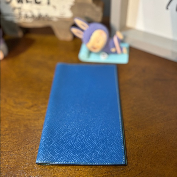 Hermes Agenda/Passport Holder/Notebook Cover blue and green EUC - Picture 1 of 8